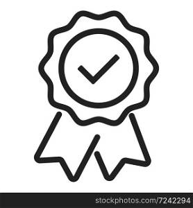Warranty certificate badge. Vector isolated approve icon.