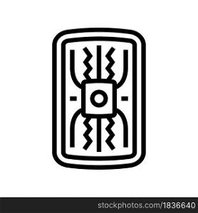 warrior shield ancient rome line icon vector. warrior shield ancient rome sign. isolated contour symbol black illustration. warrior shield ancient rome line icon vector illustration