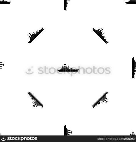 Warship pattern repeat seamless in black color for any design. Vector geometric illustration. Warship pattern seamless black