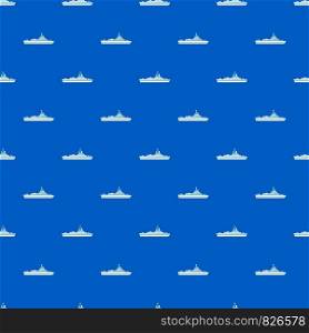 Warship pattern repeat seamless in blue color for any design. Vector geometric illustration. Warship pattern seamless blue