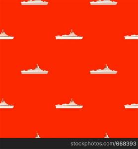 Warship pattern repeat seamless in orange color for any design. Vector geometric illustration. Warship pattern seamless