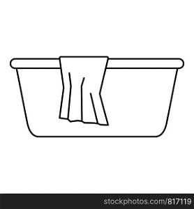 Wash basin icon. Outline wash basin vector icon for web design isolated on white background. Wash basin icon, outline style