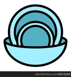 Wash dish icon outline vector. Liquid bottle. Water product color flat. Wash dish icon vector flat