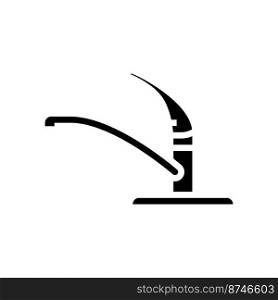 wash faucet water glyph icon vector. wash faucet water sign. isolated symbol illustration. wash faucet water glyph icon vector illustration