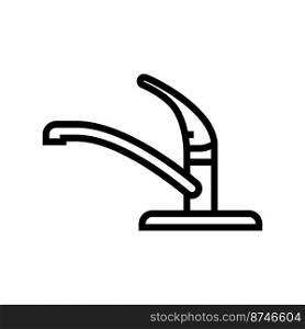 wash faucet water line icon vector. wash faucet water sign. isolated contour symbol black illustration. wash faucet water line icon vector illustration
