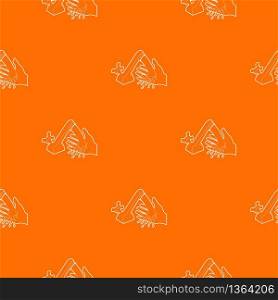 Wash hand pattern vector orange for any web design best. Wash hand pattern vector orange