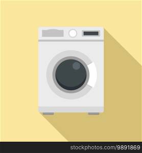 Wash machine icon. Flat illustration of wash machine vector icon for web design. Wash machine icon, flat style
