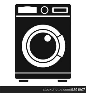 Wash machine icon. Simple illustration of wash machine vector icon for web design isolated on white background. Wash machine icon, simple style