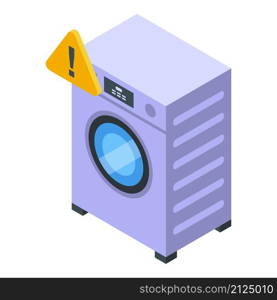 Wash machine repair service icon isometric vector. Home appliance. Broken electric. Wash machine repair service icon isometric vector. Home appliance