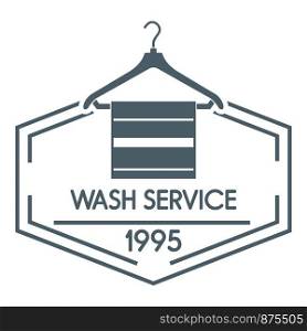 Wash service logo. Simple illustration of wash service vector logo for web. Wash service logo, simple gray style