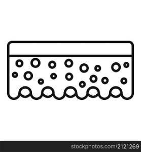 Wash sponge icon outline vector. Foam dish. Clean shower. Wash sponge icon outline vector. Foam dish