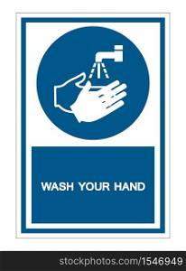 Wash Your Hand Symbol Sign Isolate On White Background,Vector Illustration EPS.10