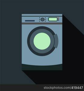 Washer flat icon with shadow on a gray background. Washer flat icon with shadow