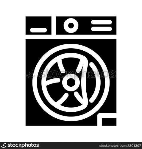 washer machine appliance glyph icon vector. washer machine appliance sign. isolated contour symbol black illustration. washer machine appliance glyph icon vector illustration