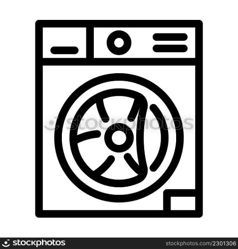 washer machine appliance line icon vector. washer machine appliance sign. isolated contour symbol black illustration. washer machine appliance line icon vector illustration