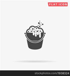 Washing Bucket flat vector icon. Hand drawn style design illustrations.. Washing Bucket flat vector icon