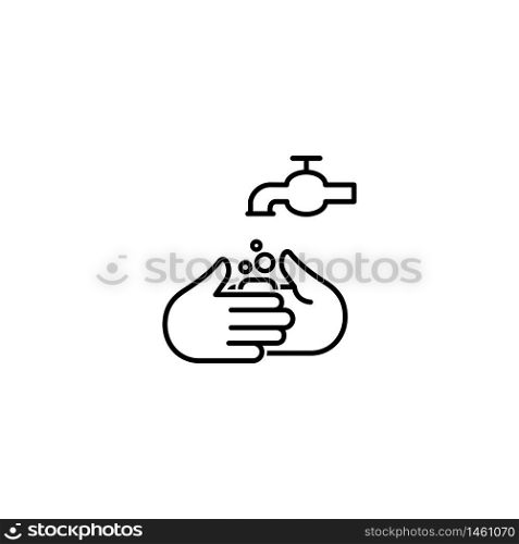 washing hand icon flat vector logo design trendy illustration signage symbol graphic simple