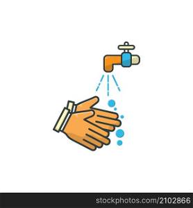 Washing hand illustration designs vector templates isolated on white background