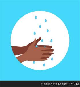 Washing hands with soap and water properly cartoon vector illustration. Flat medical care hygiene personal skin cleaning procedure colorful concept. Virus prevention protection steps design template. Washing hands with soap and water properly cartoon vector illustration.