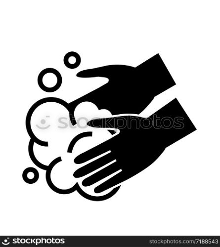 Washing hands with soap washing hands with soap to prevent virus and bacteria vector illustration isolated on white background eps 10. Washing hands with soap washing hands with soap to prevent virus and bacteria vector illustration isolated on white background
