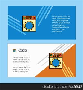 Washing machine abstract corporate business banner template, horizontal advertising business banner.