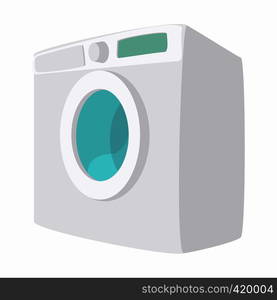 Washing machine cartoon icon isolated on a white background. Washing machine cartoon icon