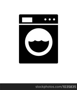 Washing machine icon appliances symbol flat sign on white background. Washing machine icon appliances symbol flat isolated