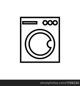 Washing machine icon design template vector isolated illustration. Washing machine icon design template vector isolated