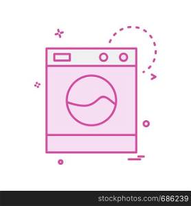 Washing machine icon design vector