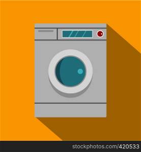 Washing machine icon. Flat illustration of washing machine vector icon for web. Washing machine icon, flat style