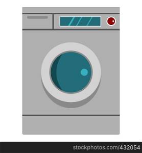 Washing machine icon flat isolated on white background vector illustration. Washing machine icon isolated