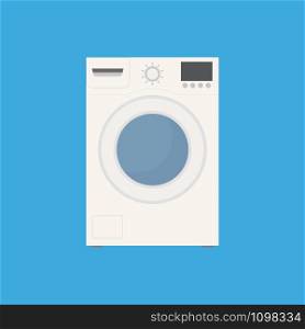 Washing machine icon flat style. Vector eps10