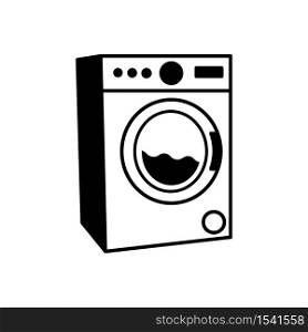 Washing machine icon in a trendy flat design