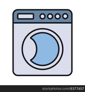Washing machine icon isolated on white background.