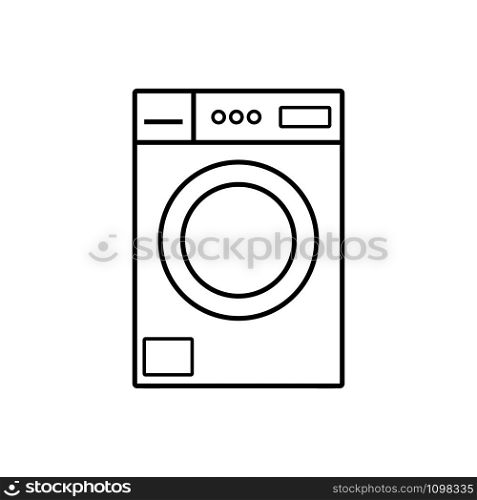 Washing machine icon line style. Vector eps10