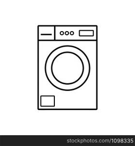 Washing machine icon line style. Vector eps10