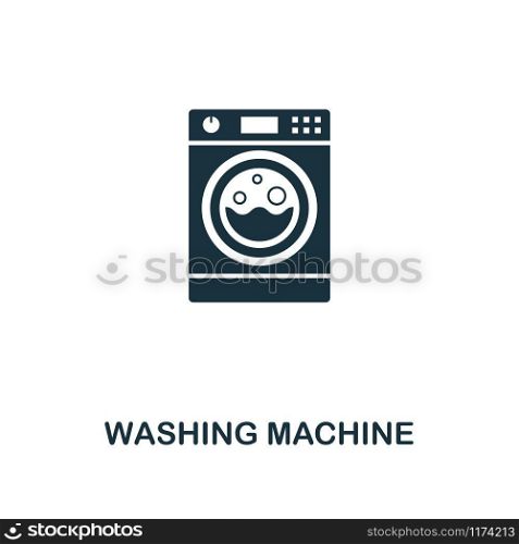 Washing Machine icon. Premium style design from household collection. UX and UI. Pixel perfect washing machine icon. For web design, apps, software, printing usage.. Washing Machine icon. Premium style design from household icon collection. UI and UX. Pixel perfect washing machine icon. For web design, apps, software, print usage.