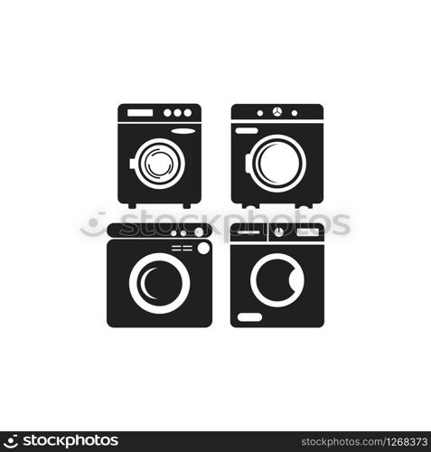 washing machine icon vector template