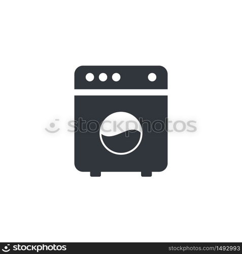 washing machine logo illustration template design