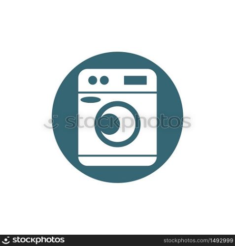 washing machine logo illustration template design