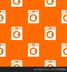 Washing machine pattern vector orange for any web design best. Washing machine pattern vector orange