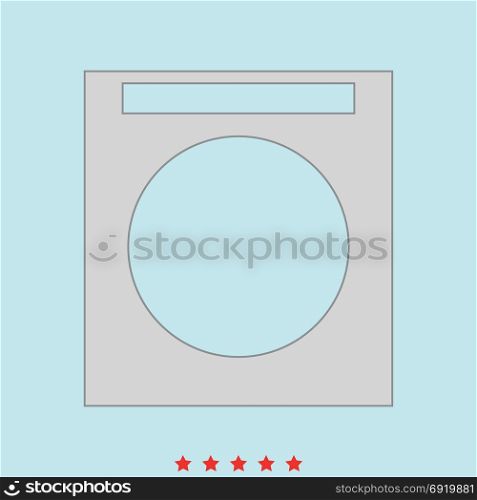 Washing machine set icon .