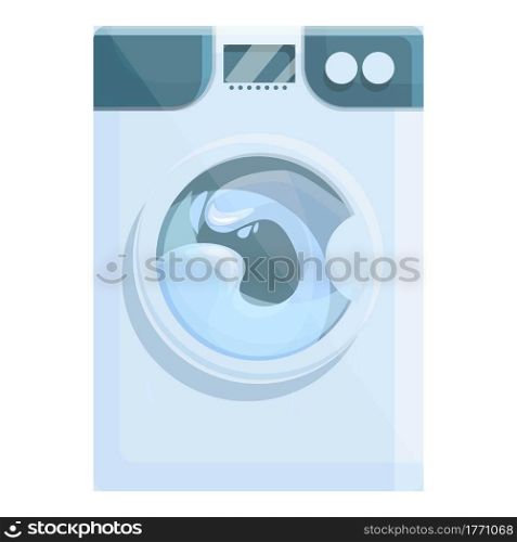 Washing machine working icon. Cartoon of Washing machine working vector icon for web design isolated on white background. Washing machine working icon, cartoon style