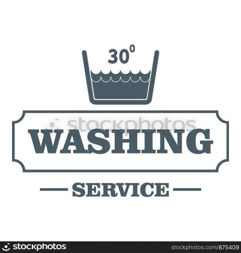 Washing soap logo. Simple illustration of washing soap service vector logo for web. Washing soap logo, simple gray style
