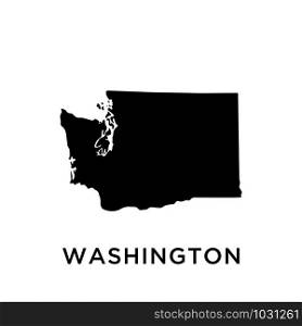 Washington map icon design trendy