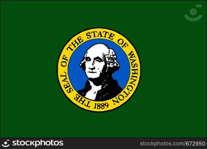 Washington U.S. State Flag Vector Illustration