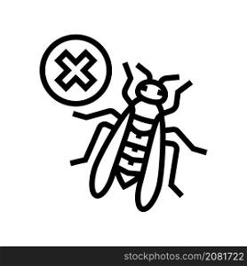 wasp control line icon vector. wasp control sign. isolated contour symbol black illustration. wasp control line icon vector illustration
