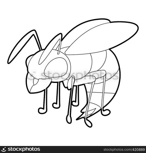 Wasp icon. Outline illustration of wasp vector icon for web. Wasp icon, outline style