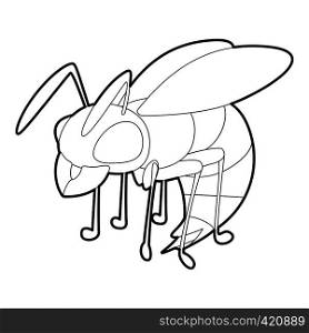 Wasp icon. Outline illustration of wasp vector icon for web. Wasp icon, outline style