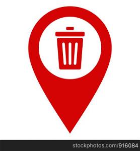 Waste bin and location pin